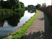 Very quiet towpath in Liverpool