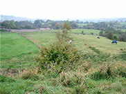 A rare view of open countryside