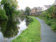 Old terraced houses close to canal