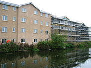 New canalside apartments being built