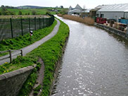 Towpath changes sides at Long Ing brige