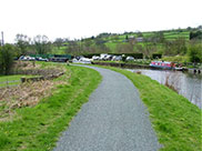 Narrow boats moored at Salterforth