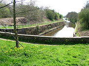 At last, a mile further on and time to re-join the canal