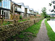 Modern canalside houses at Silsden