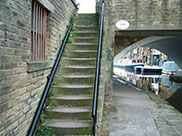 Up some steep steps at Belmont bridge, the end of our walk