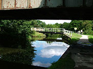 Under bridge 212A looking at Idle swing bridge (Bridge 212)