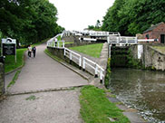 Start of a testing 60ft ascent of the Bingley Five Rise