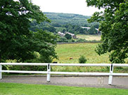 A view from the Bingley Five Rise to show how high the canal is