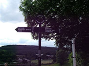 Sign post at the top of Bingley Five Rise