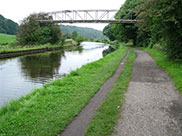 A pipe bridge on a rural part of the walk