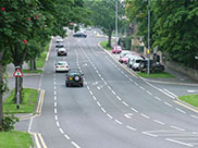 Long trek uphill to the bus stop