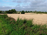 The landscape is very flat for miles around