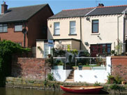 A boat at the bottom of the garden