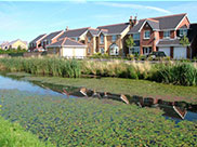 New housing by the canal