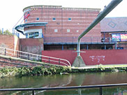 Pipe bridge and bingo hall