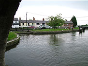 Old cottages at the Rufford Branch top lock