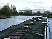 Approaching the JJB Stadium