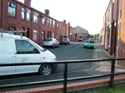 Looking up Forge Street towards Manchester Road