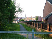 A view from the canal looking towards St Catharine's in Scholes