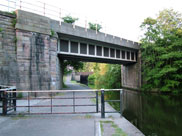 Looking back at railway bridge