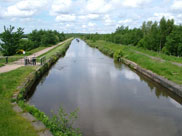 Looking back towards Wigan from Moss Bridge