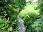 The canal goes over a stream