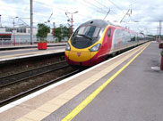 Train arrives at Wigan North Western to take us to Preston