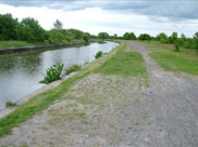 Canal path made from coal waste, just past Dover Lock