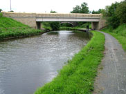 A brand new bridge built for the housing development nearby