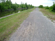 Canal path made from coal waste, just past Dover Lock