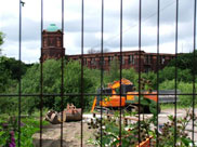 Signs of industry, a derelict mill building