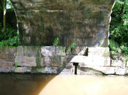 Under Barracks Bridge - service dam markings