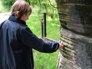 Thomas experiences history first hand, explaining the rope marks to me