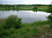 Huge pond, the canal is quite high here