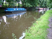 Narrow boats moored close to Barracks Bridge