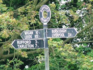 Sign post at Rufford Branch