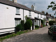 Old cottages at the Rufford Branch top lock