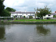 Old cottages at the Rufford Branch top lock