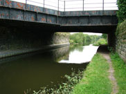 Old railway bridge with crossing for farmer