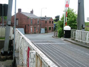 Derelict buildings at Plank Lane lift bridge