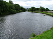 Wide section of canal between locks 56 and 57