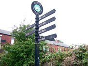 Blackburn waterside direction sign