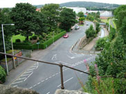 On the viaduct in Blackburn which was very high