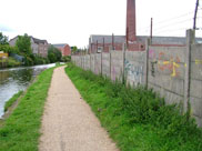 Old industry and graffiti on the outskirts of Blackburn