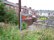 Terraced houses at side of canal