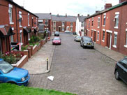 Terraced houses at side of canal