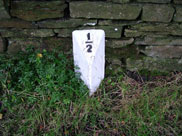 Half mile marker stone