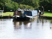 Two narrow boats leave Johnson's Hill locks (No.62)