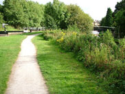 On a towpath between 2 canals