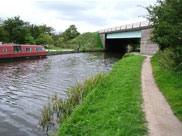 Approaching the M61 motorway bridge